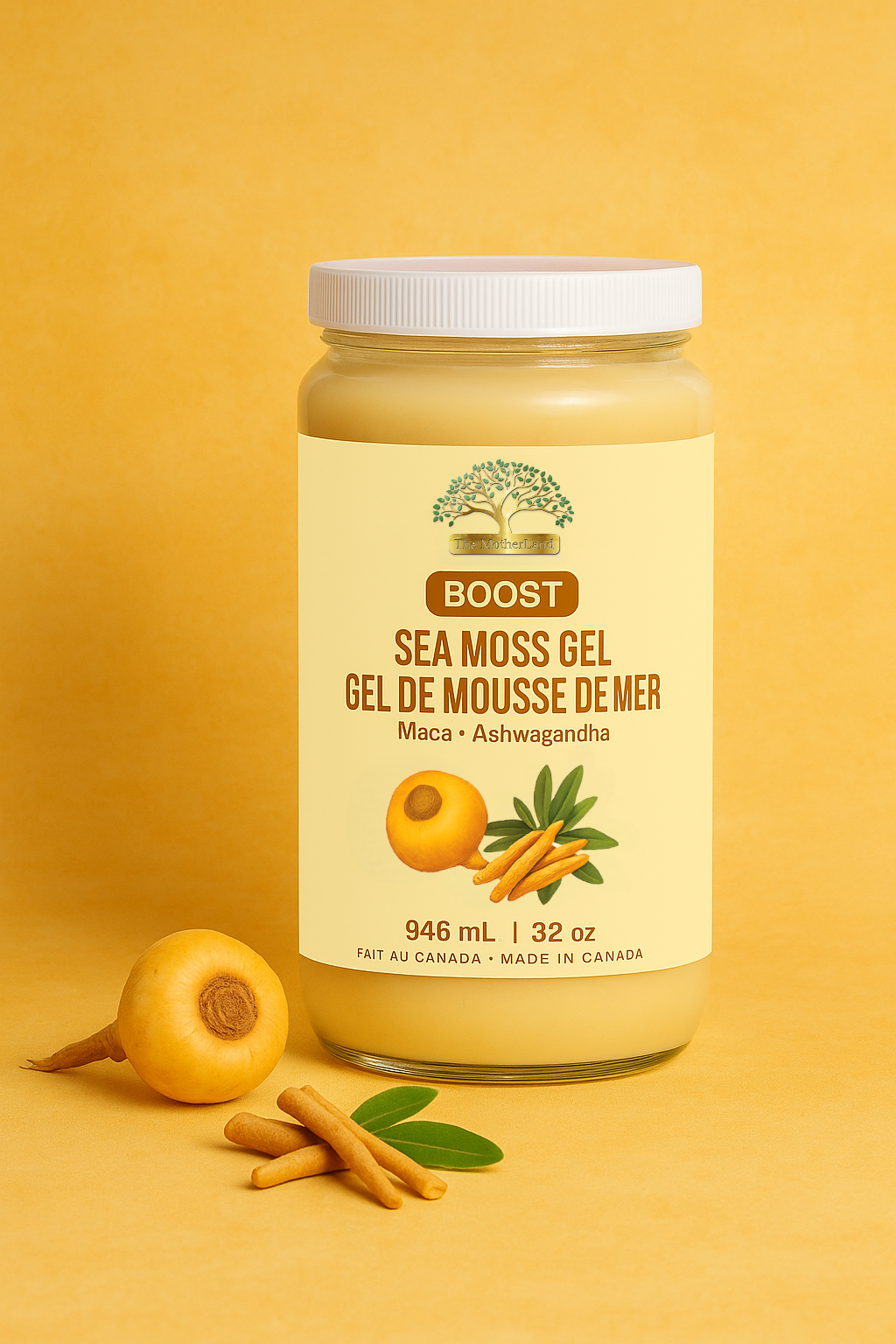 Premium Organic Sea Moss Gel with Ashwagandha and Maca 100% Natural and Wildcrafted