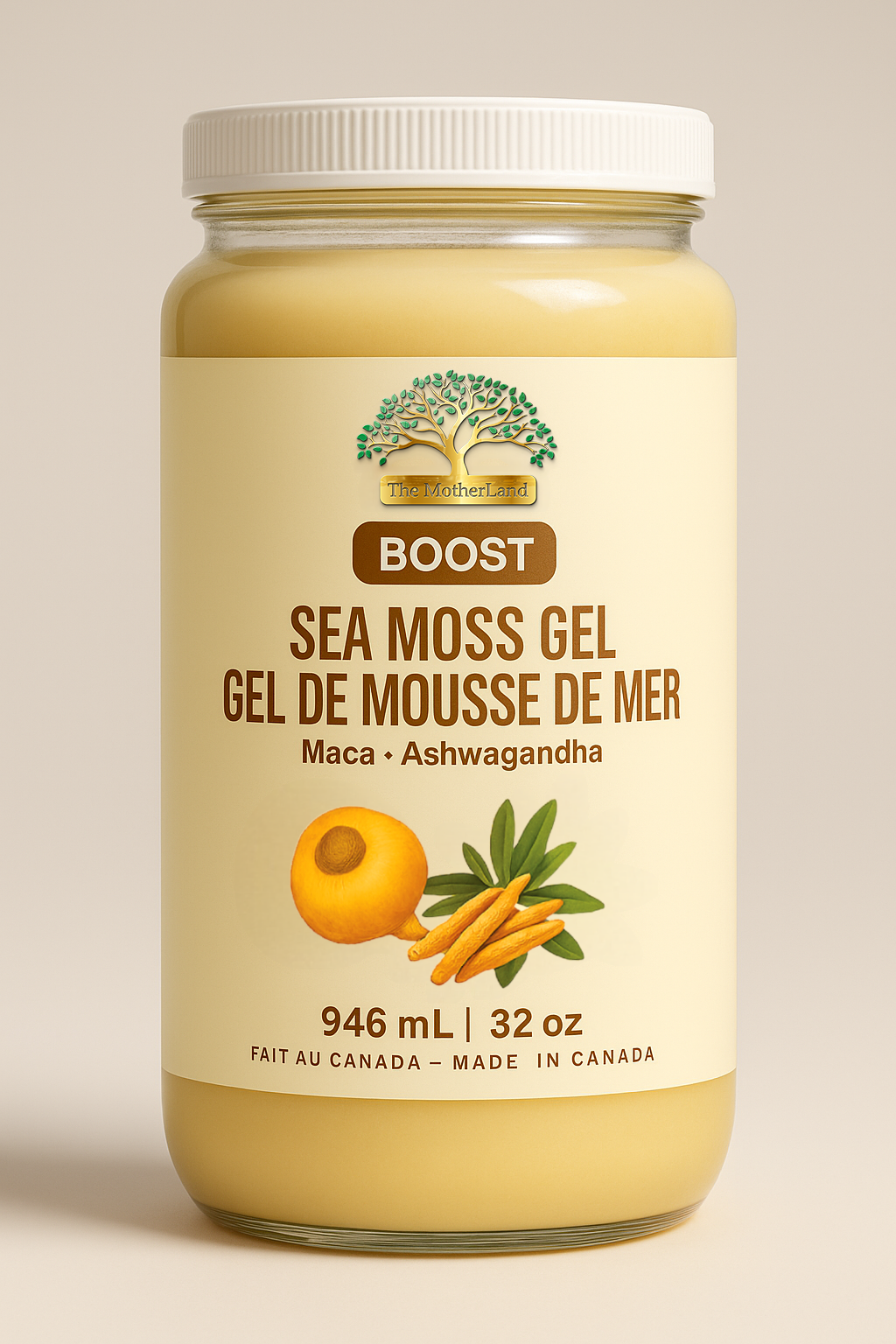 Premium Organic Sea Moss Gel with Ashwagandha and Maca 100% Natural and Wildcrafted