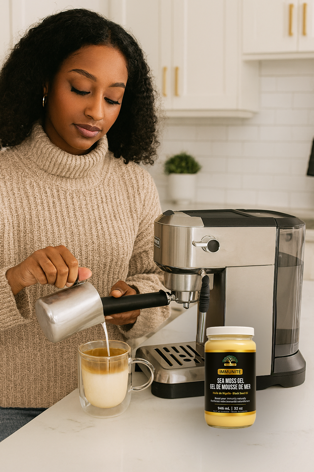 Premium Organic Sea Moss Gel with Ethiopian Black Seed Oil 100% Natural and Wildcrafted