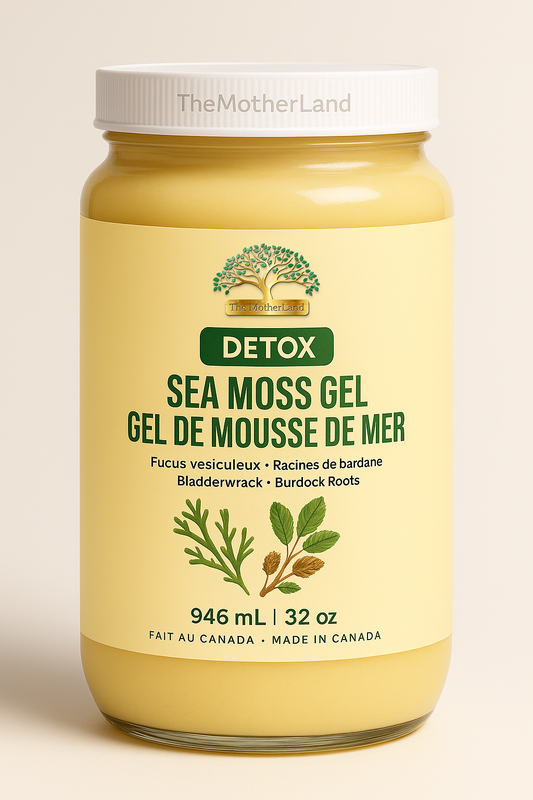 Gel de mousse de mer bio de qualité supérieure avec des racines de fucus et de bardane 100 % naturel