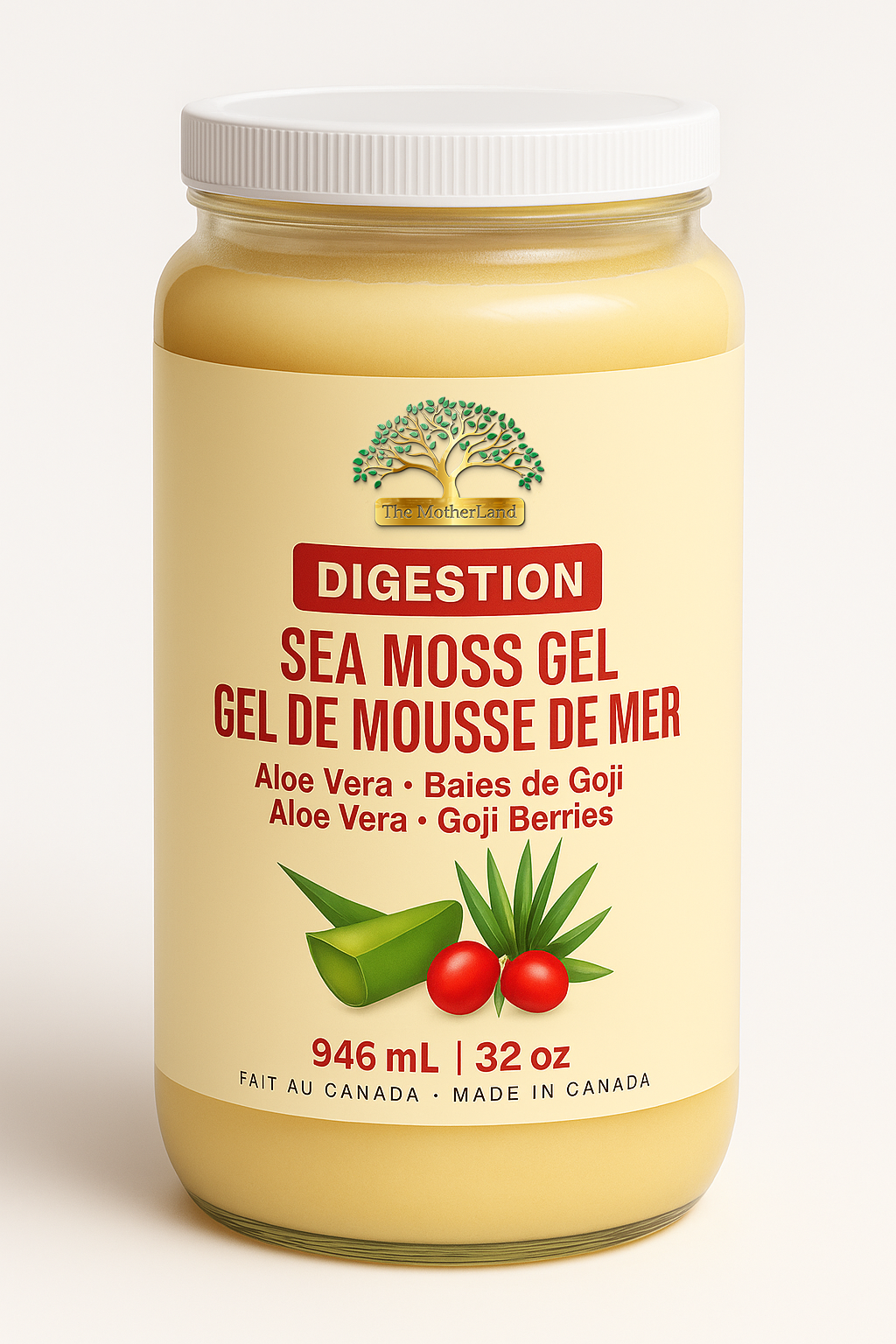 Premium Organic Sea Moss Gel with Goji and Aloe Vera 100% Natural and Wildcrafted
