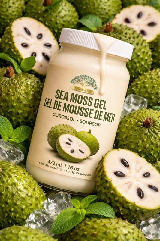 Sea Moss Gel – Soursop | Gel de mousse de mer – Corossol | The MotherLand (16 oz)