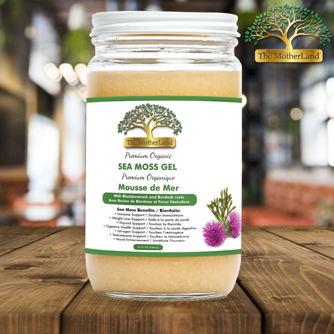 Organic Sea Moss Gel Wildcrafted with Bladderwrack & Burdock Roots